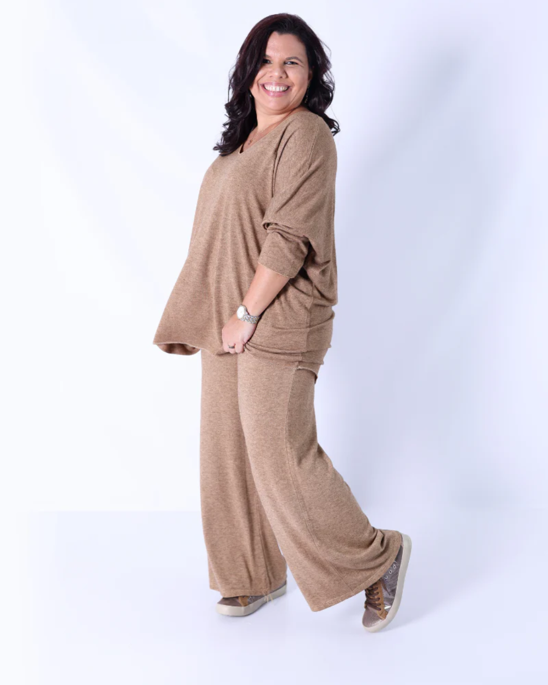 Set din două piese din țesătură tricotată moale pentru femei®