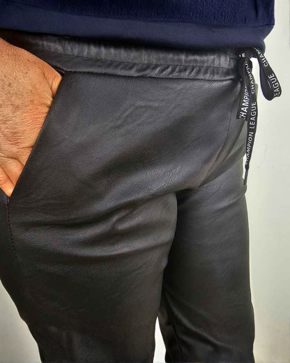 Pantaloni Eleganți cu Efect de Piele și Croială Versatilă Pentru Femei