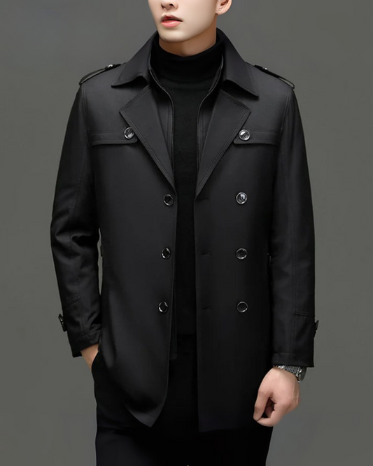 Jacheta clasică de lungime medie cu căptușeală detașabilă pentru bărbați®