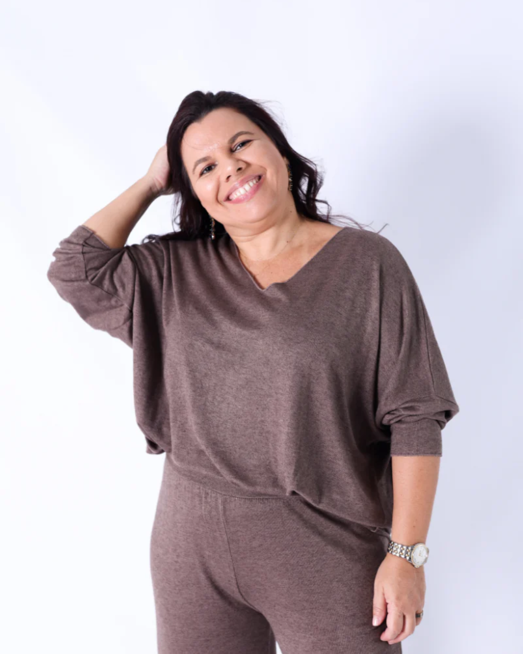 Set din două piese din țesătură tricotată moale pentru femei®