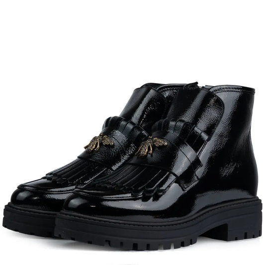 Ghete din piele naturală cu detalii artizanale pentru femei®